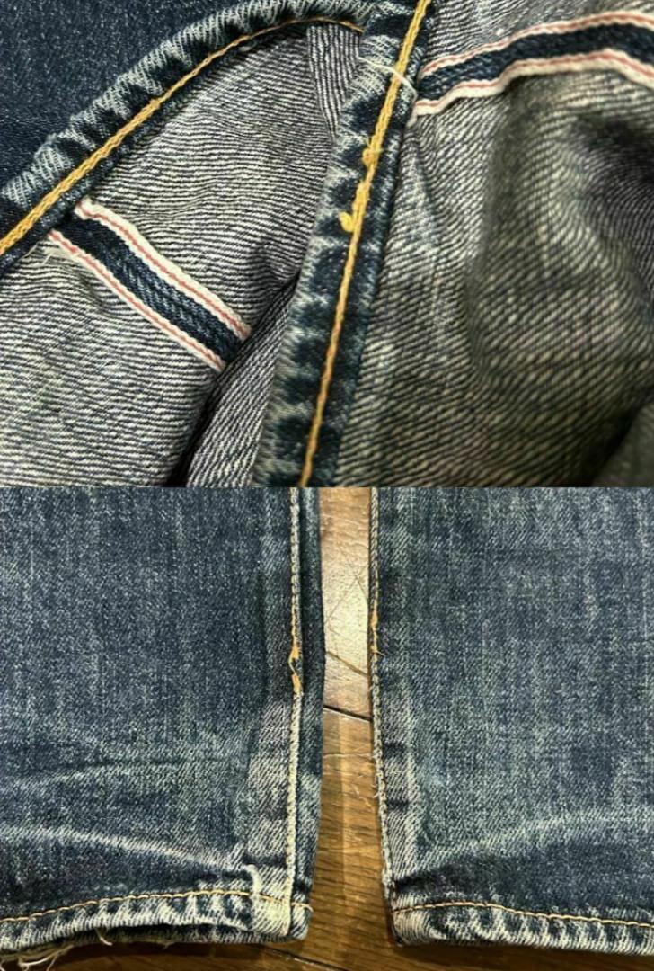 ＊YAMANE LOT2001 カモメ 大黒 セルビッチ デニムパンツ 34