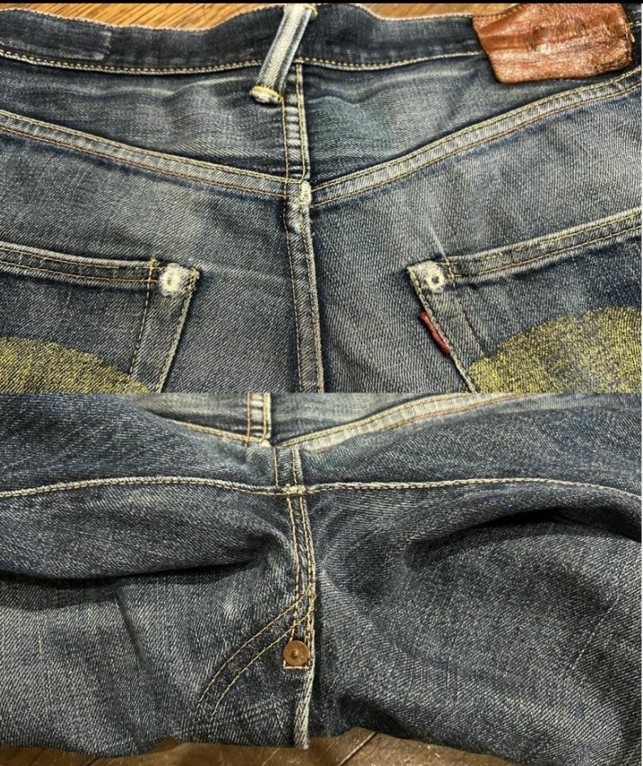 ＊YAMANE LOT2001 カモメ 大黒 セルビッチ デニムパンツ 34
