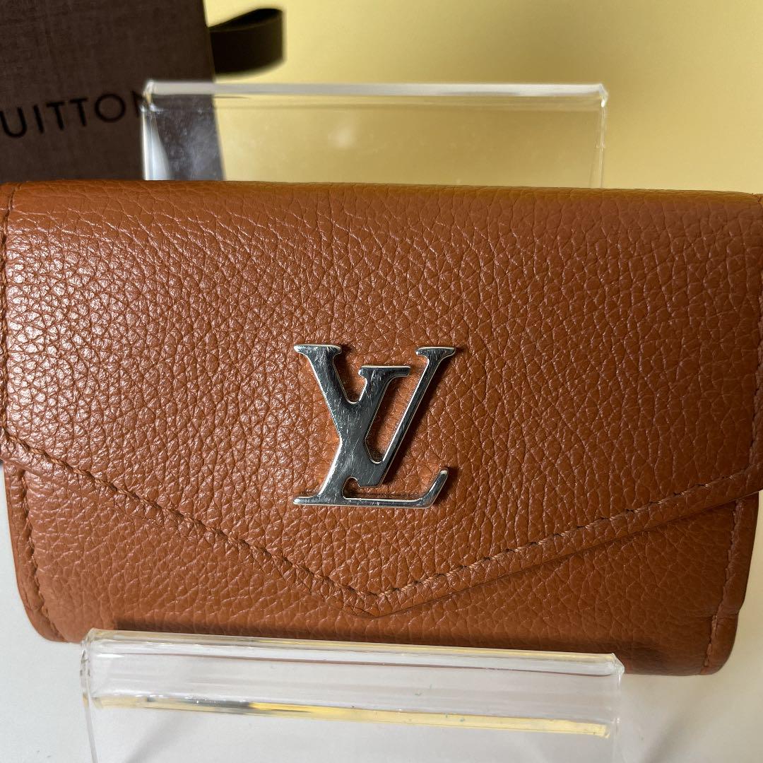 爆買いSALE LOUIS ロックミニ 三つ折り財布 レザー ヴィトン YHo0m-m62047859048 VUITTON 美品 茶 2022セール
