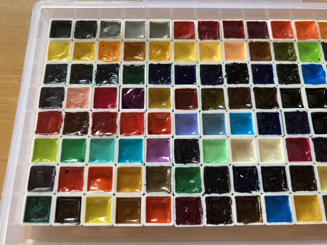 ミジェロ  Mijello  透明水彩絵の具　112色 小分けセット ケース付き