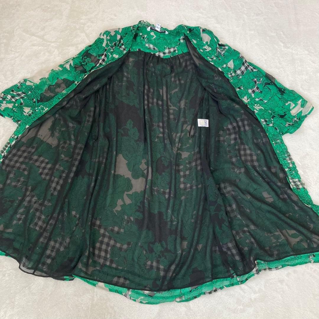 ダイアンフォンファステンバーグ 花柄チェック七分袖ワンピースS MERCADOAVALIA_COM_BR