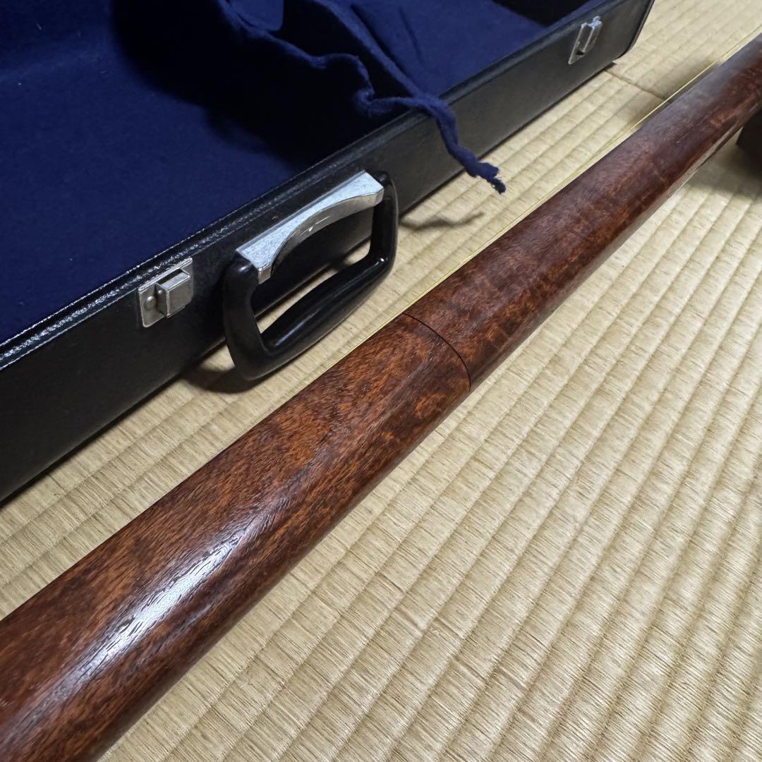 三味線 ケース セット 紫壇 棹 トチ 縞模様 丸打ち胴 民謡 小唄