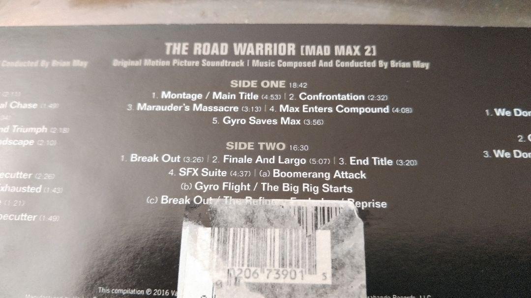 Madmaxマッドマックス(1～3作目)　サントラLP3枚組　未開封:国内未発売