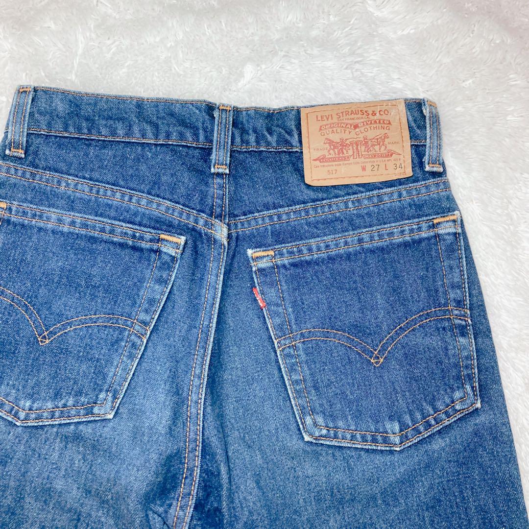 MADE IN USA LEVIS517 濃紺 フレア サイズW27/L34