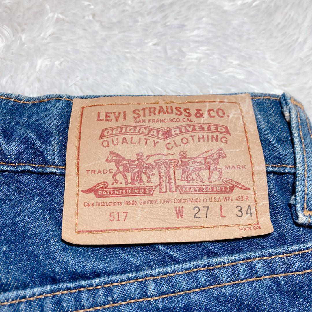 MADE IN USA LEVIS517 濃紺 フレア サイズW27/L34