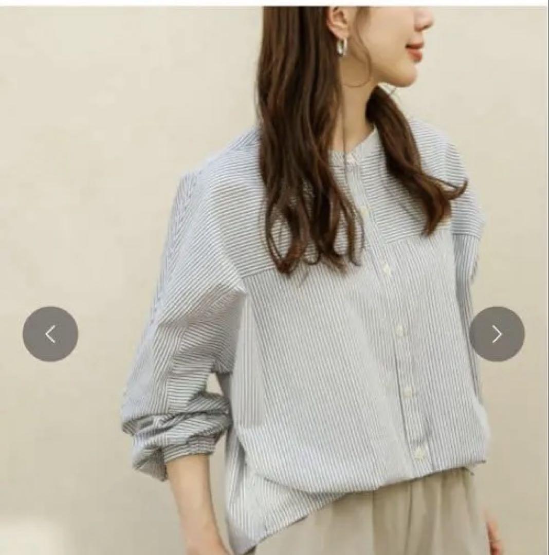 Sonny Label フロントタックバンドカラーシャツ