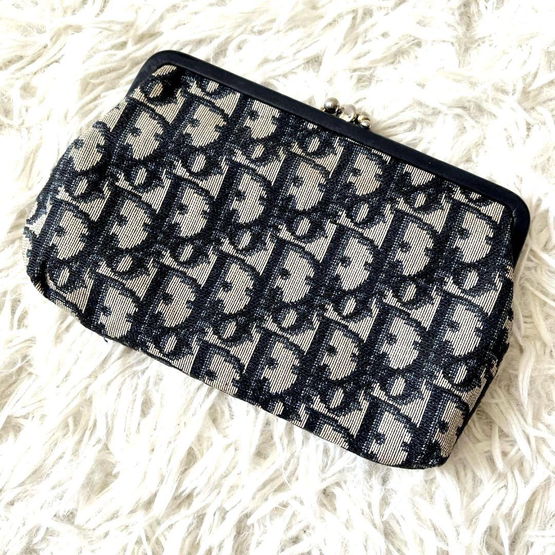 ◆美品◆ ChristianDior ノマドポーチ 総柄 ロゴマーク Christian Dior ロゴ モノグラム がま口 ポーチ ヴィンテージ