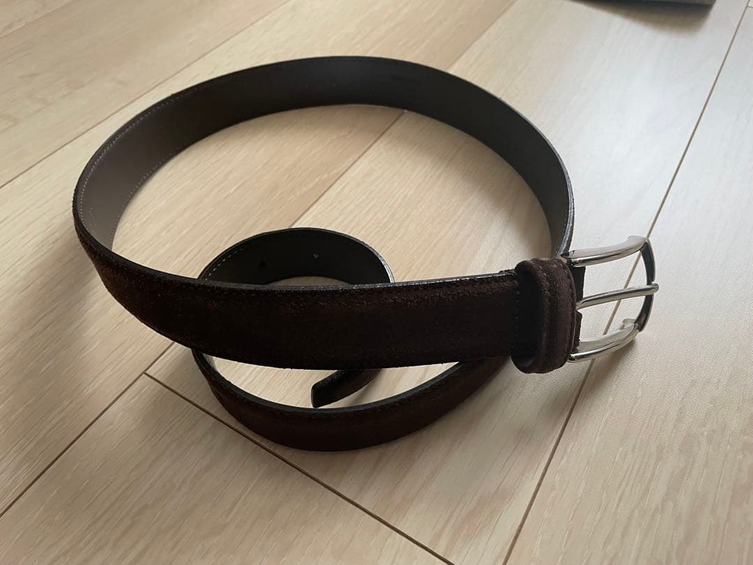 アンダーソンズ ダークブラウン スエード レザーベルトAnderson s