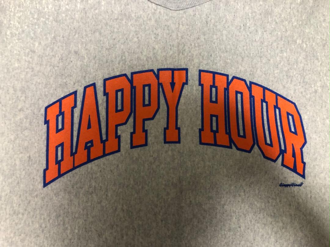 超美品 HAPPY HOUR COLLEGE LOGO SWEAT V28pn-m62059625732 超激得定番