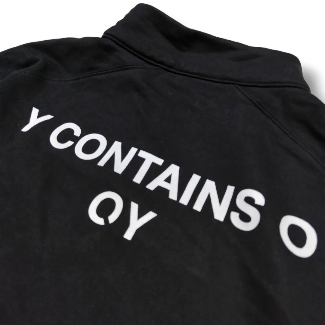 OY　XLサイズ相当　スウェット　ハーフジップ　ロゴジッパー　バックプリント