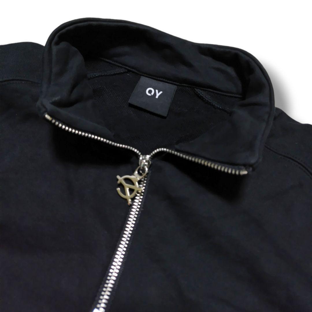 OY　XLサイズ相当　スウェット　ハーフジップ　ロゴジッパー　バックプリント