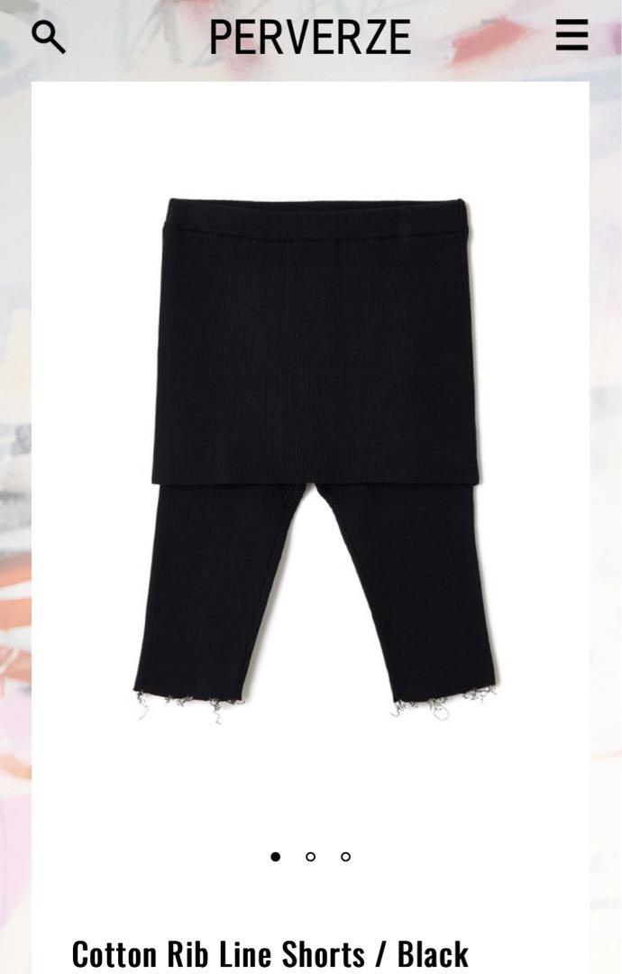 【美品】パーバーズ Cotton Rib Line Shorts リブ フリンジ セール】Cotton Rib Line Shorts（その他パンツ）｜PERVERZE