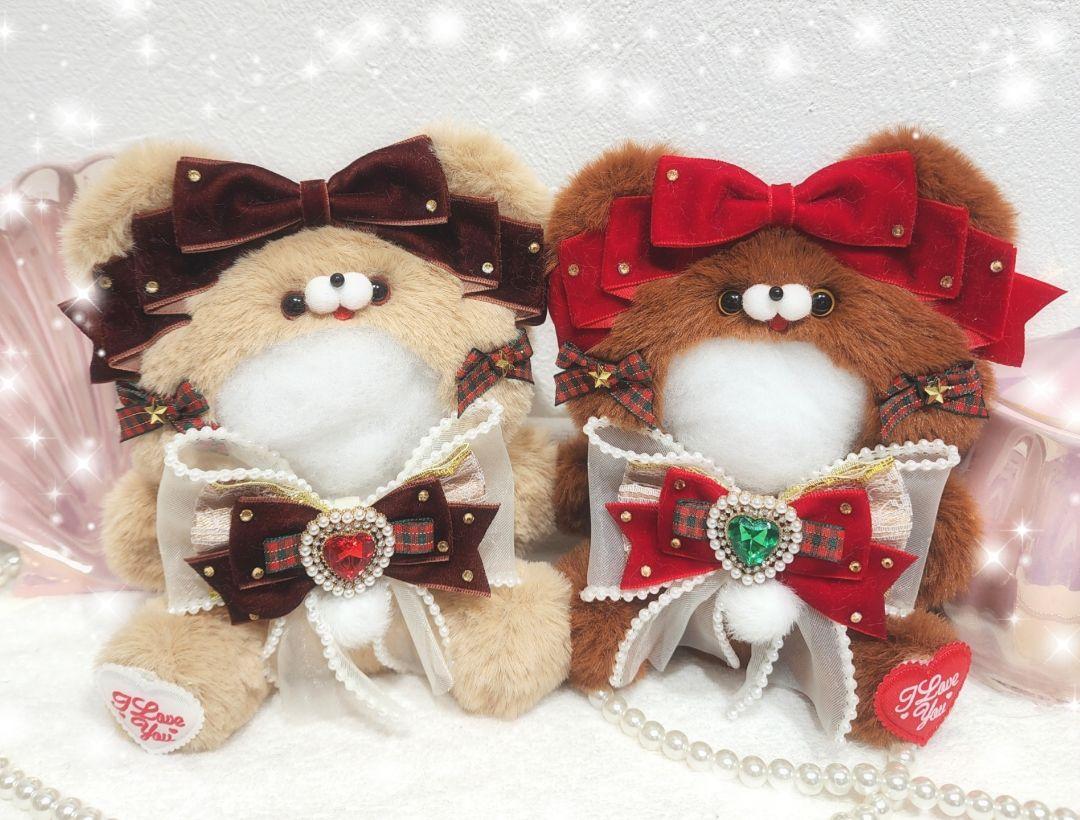 ぬい服　着ぐるみ　クリスマスなくまちゃん　１０～１４㎝　188