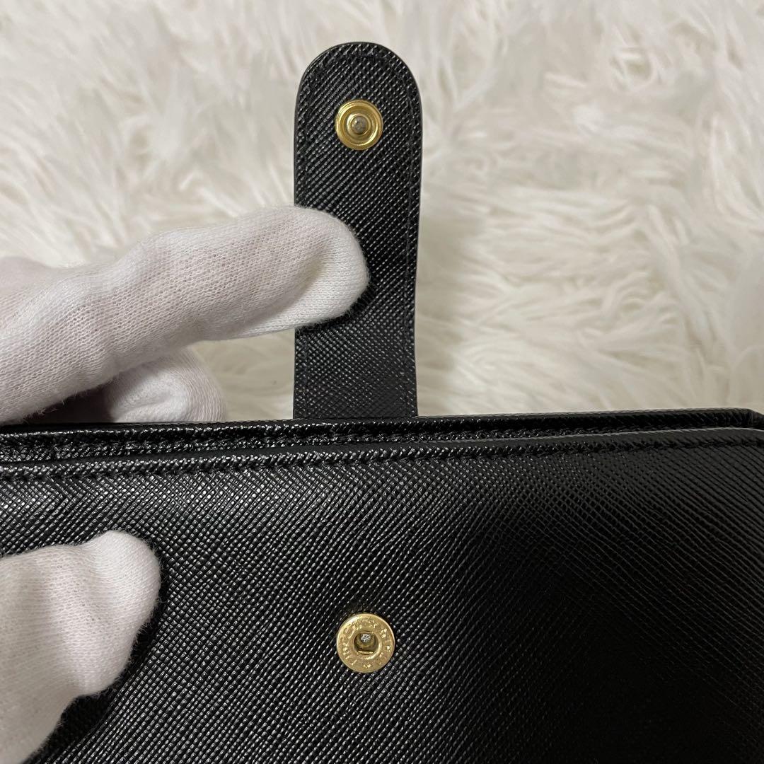 【美品】ETRO 長財布　ゴールド金具　ブラック　レザー　ペイズリー