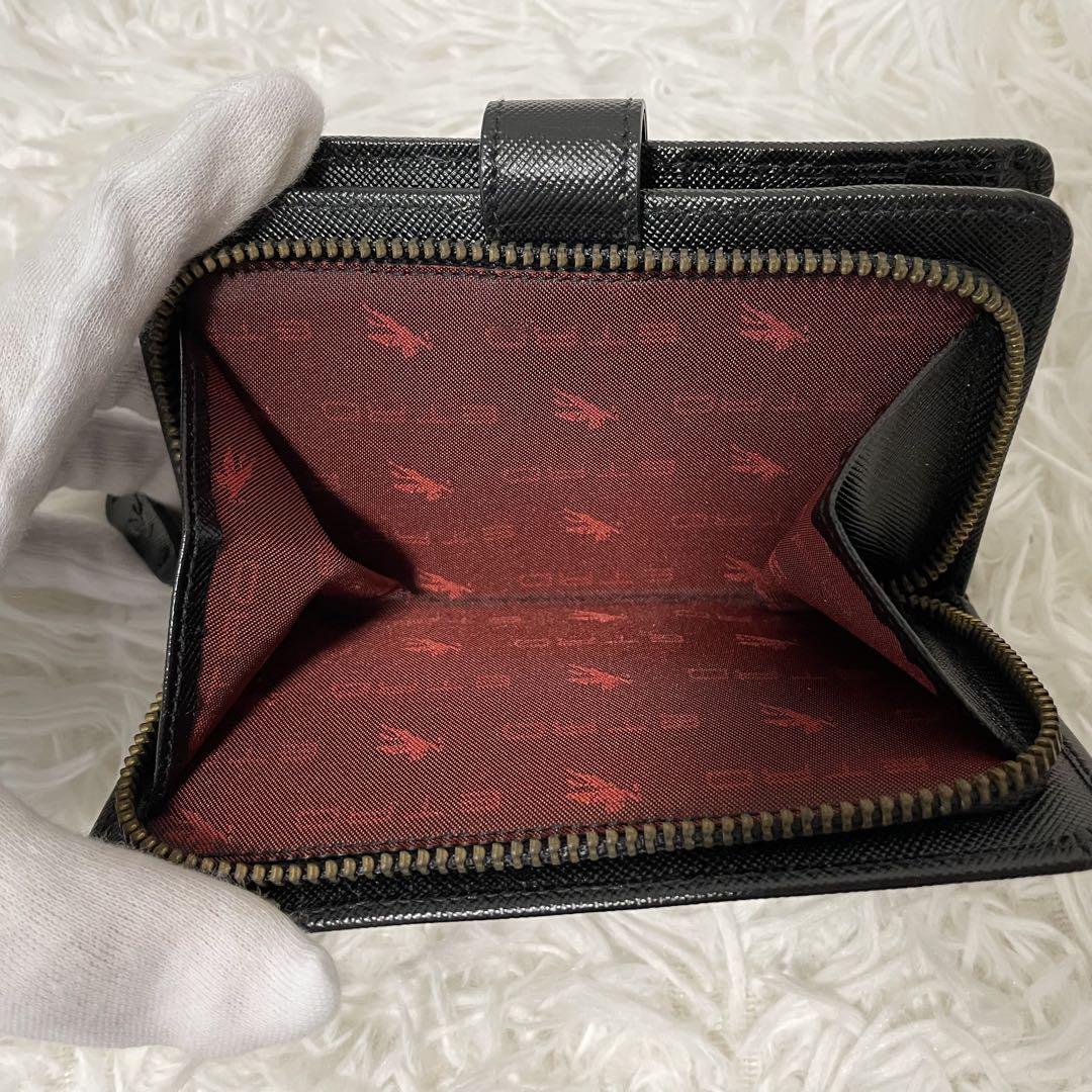 【美品】ETRO 長財布　ゴールド金具　ブラック　レザー　ペイズリー