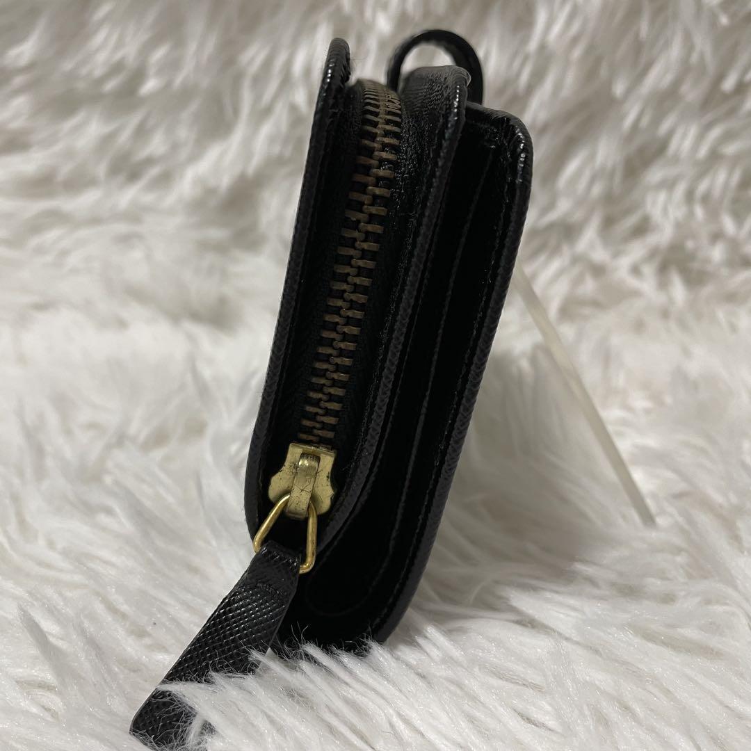 【美品】ETRO 長財布　ゴールド金具　ブラック　レザー　ペイズリー