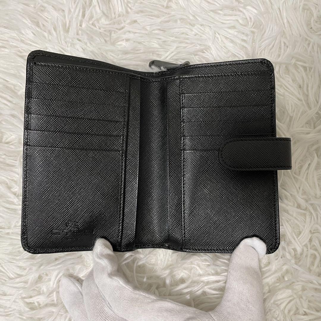 【美品】ETRO 長財布　ゴールド金具　ブラック　レザー　ペイズリー