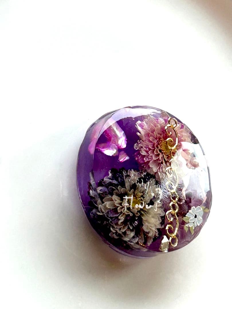 大人の髪飾り トールペイント風