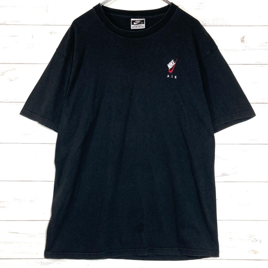 新品ナイキNike GYAKUSOU 黒Tシャツ M USA製》NIKE☆ナイキ☆М☆Tシャツ☆黒タグ☆縦スウッシュ刺繍