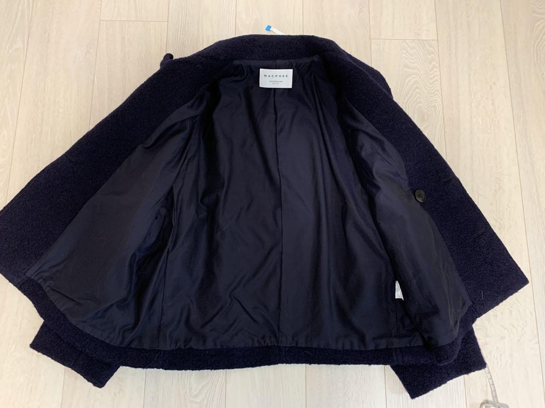 MACPHEE シープパイルPコート　ネイビー　36（9号）