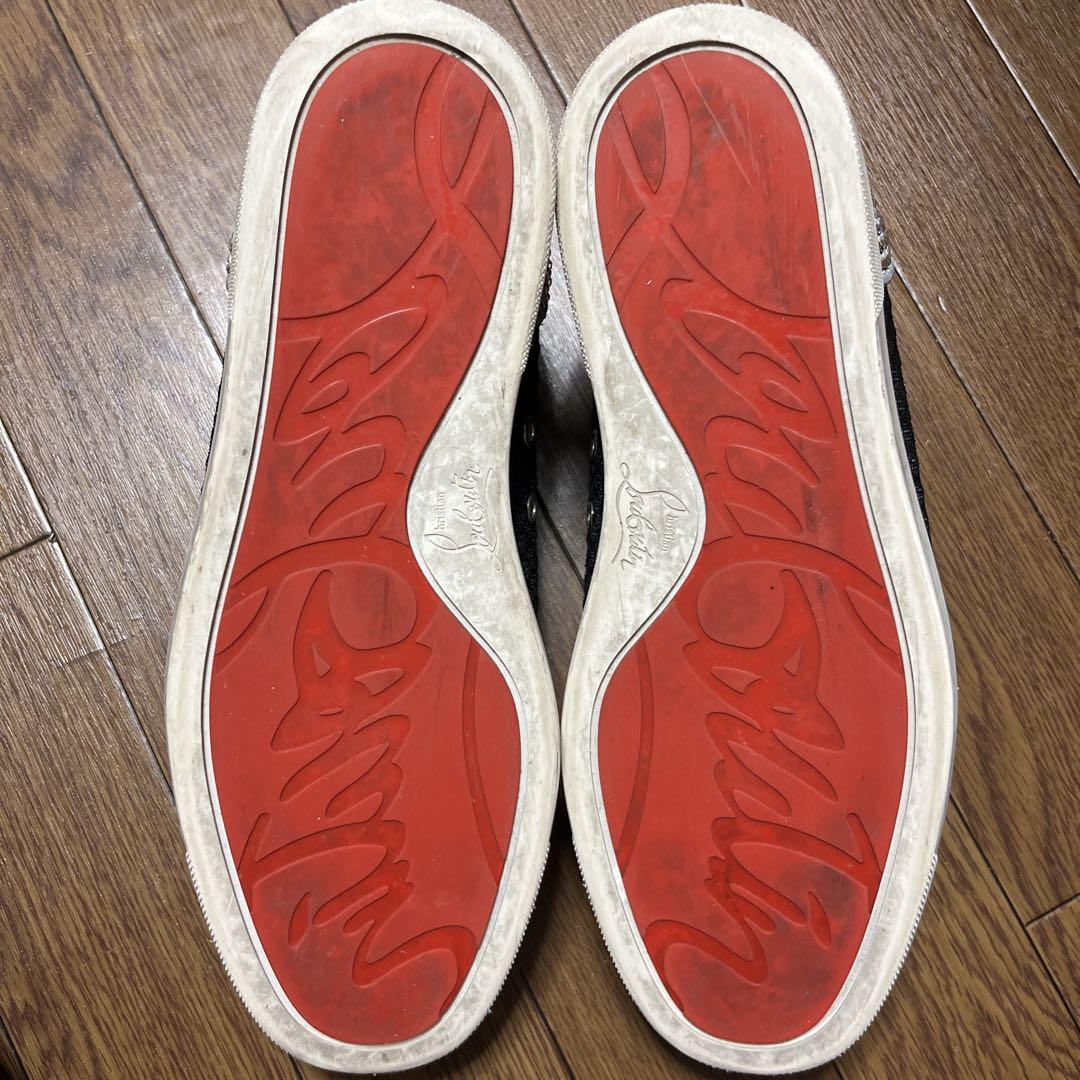希少【CHRISTIAN LOUBOUTIN】スパイク装飾 プリント スニーカー Christian Louboutin スパイクスニーカー