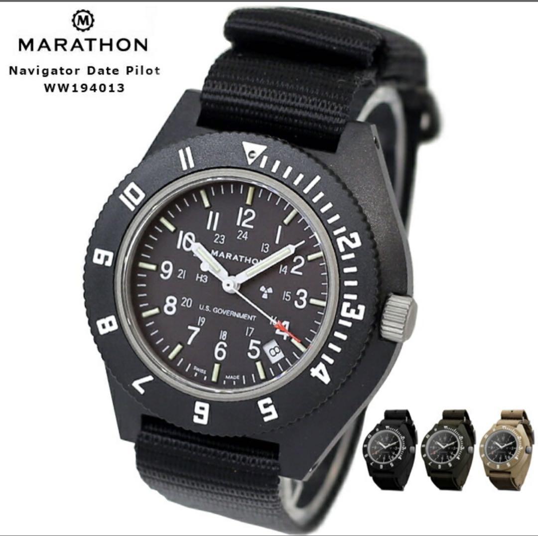 MARATHON Navigator Date Pilot ブラック マラソン