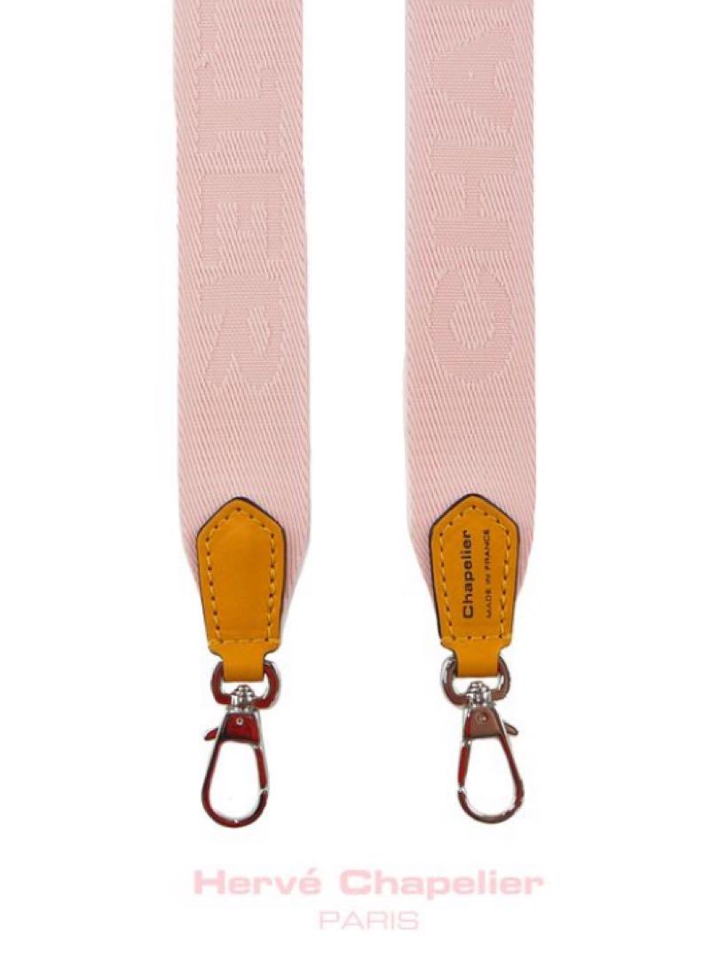 【美品】エルベシャプリエ　1662J ドラジェ　ジョーヌ　ロゴ入り　ストラップ