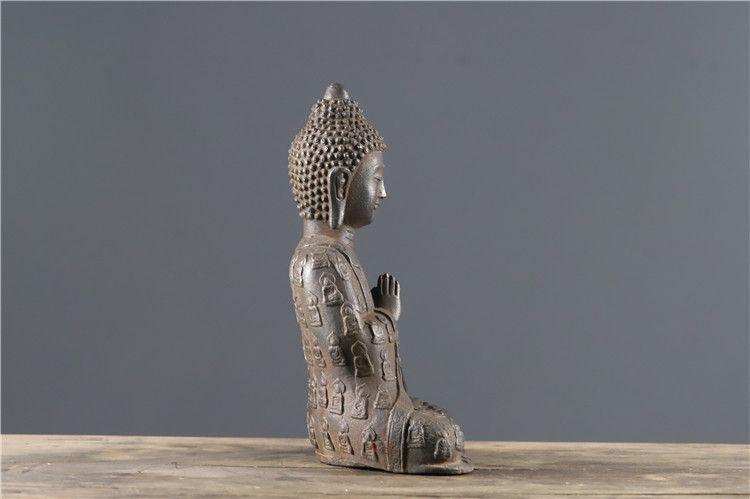 鉄製  釈迦千衣仏像  仏教美術  装飾品   工芸品 美術品 置物