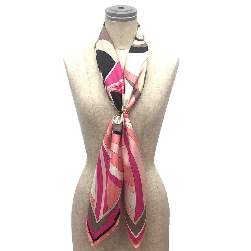 EMILIO PUCCI エミリオプッチ シルク スカーフ カレ aq11087 卸売りファッション - EMILIO PUCCI エミリオプッチ シルク