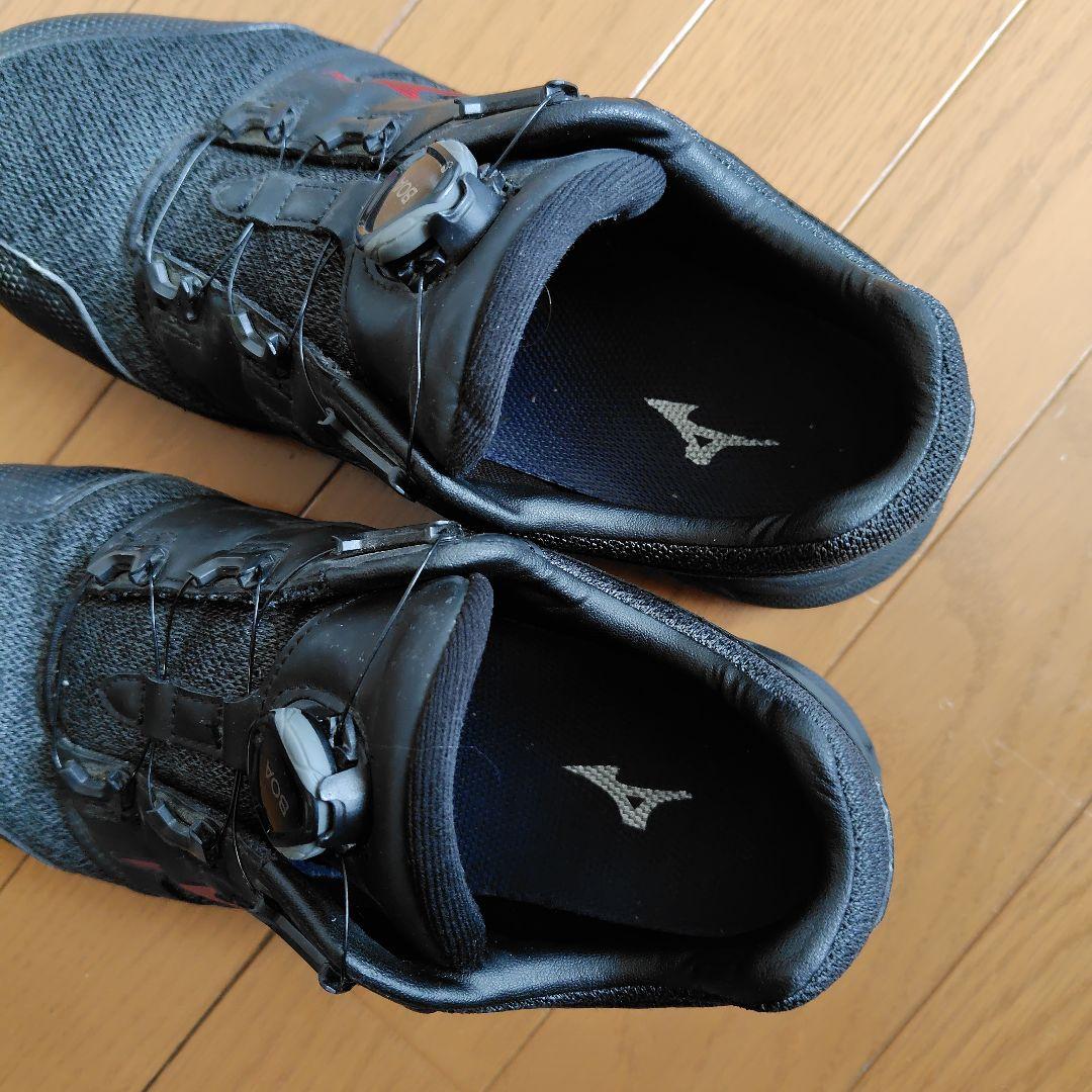 Mizuno BOAシステム 安全靴 黒/赤