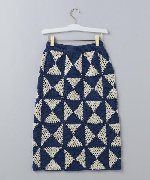 美品 6(ROKU) 21SS TRIANGLE SKIRT ニットスカート