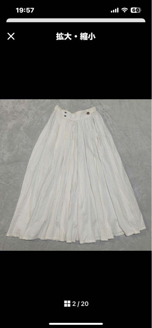 Pal'las Palaceリネンコットン ギャザーワイドパンツ