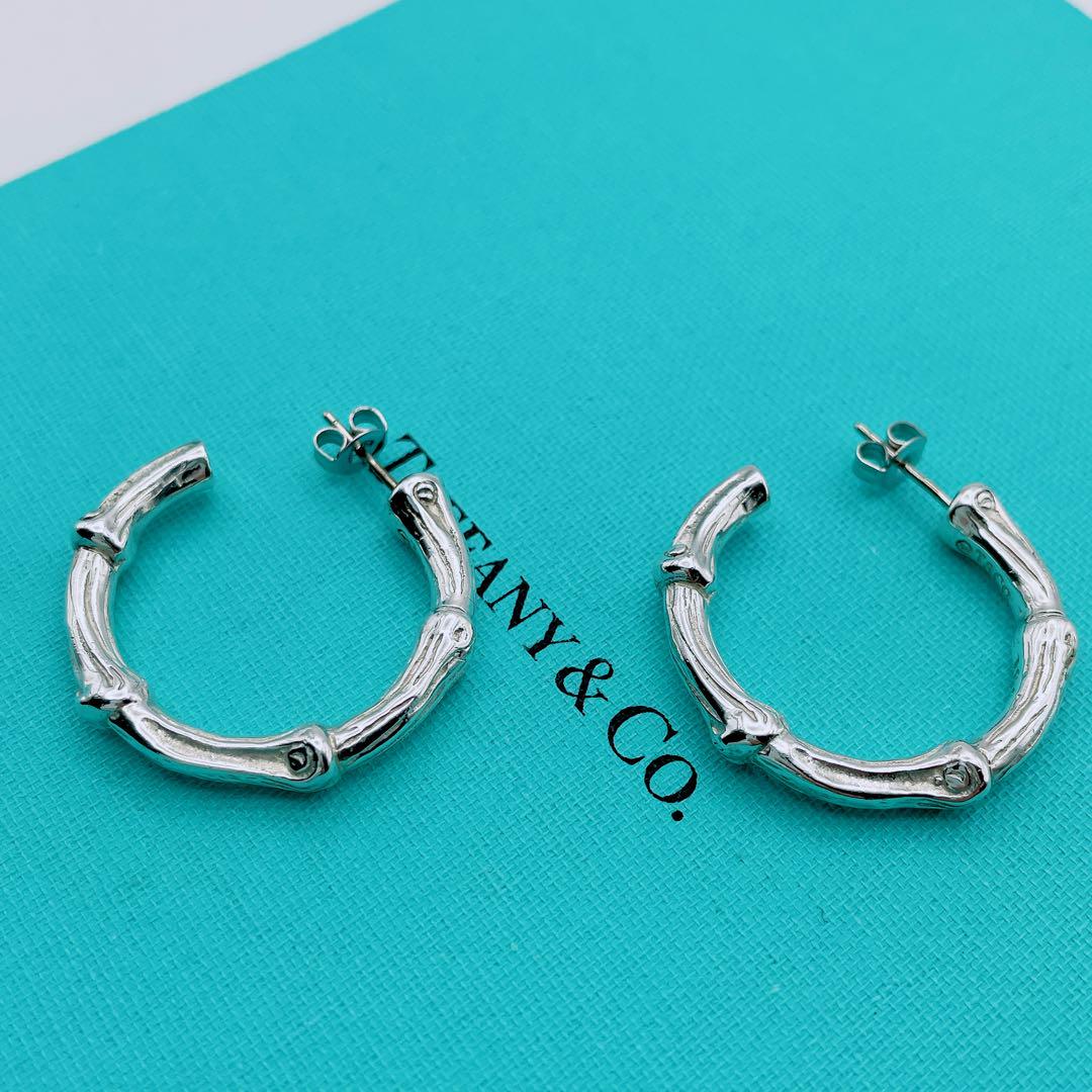 Tiffany & Co. ピアス　バンブー　フープ　シルバー925