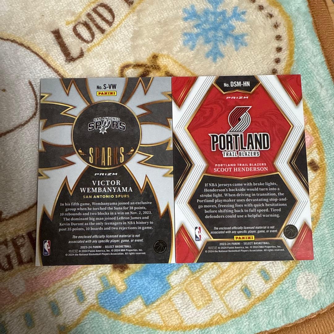 NBA トレーディングカード Wembanyama - Henderson目立った傷や汚れなし UP786_INFO