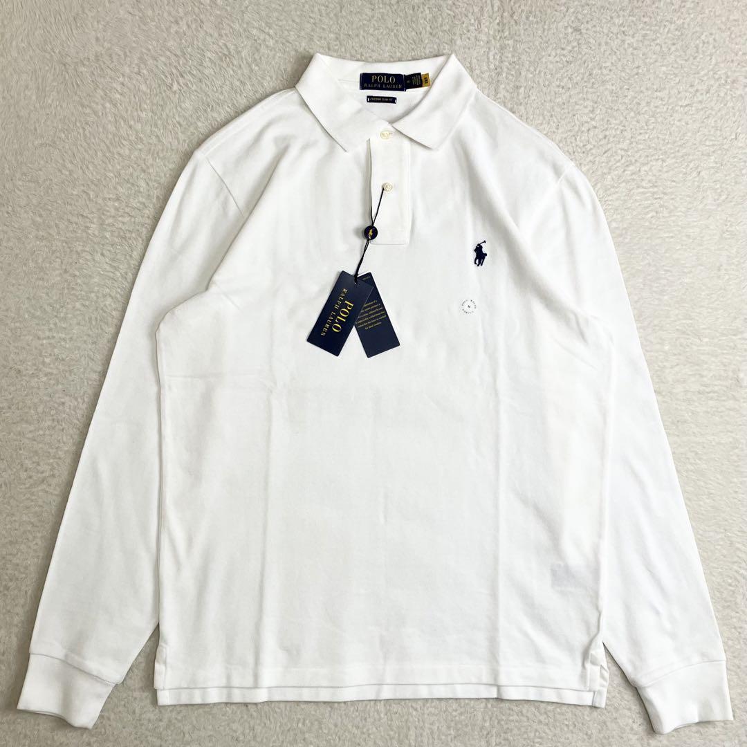 【新品タグ付き】ポロラルフローレン　長袖ポロシャツ　ホワイト　M 匿名配送
