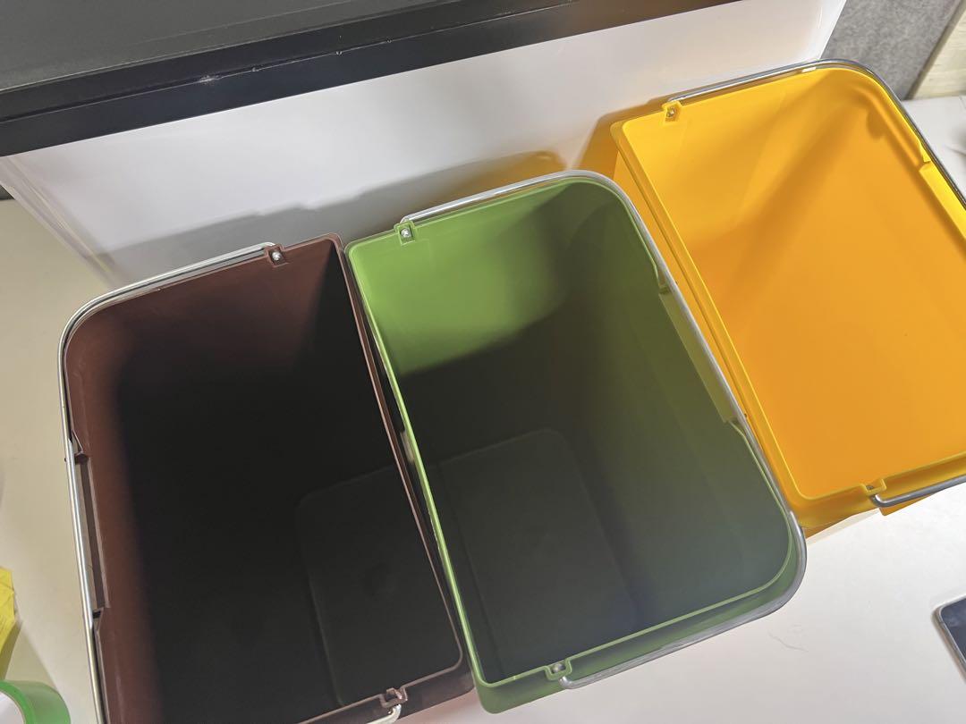②【傷少々あり品】ハイロ(Hailo) 分別ごみ箱フタ/フットペダル付き