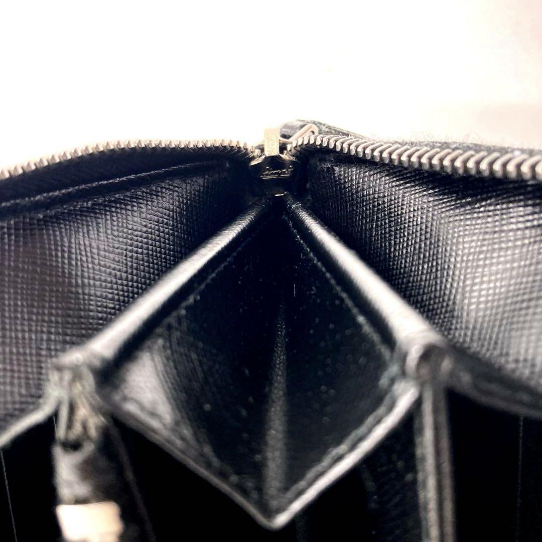 ⭐️美品⭐️PRADA 長財布 サフィアーノ ラウンドファスナー ブラック