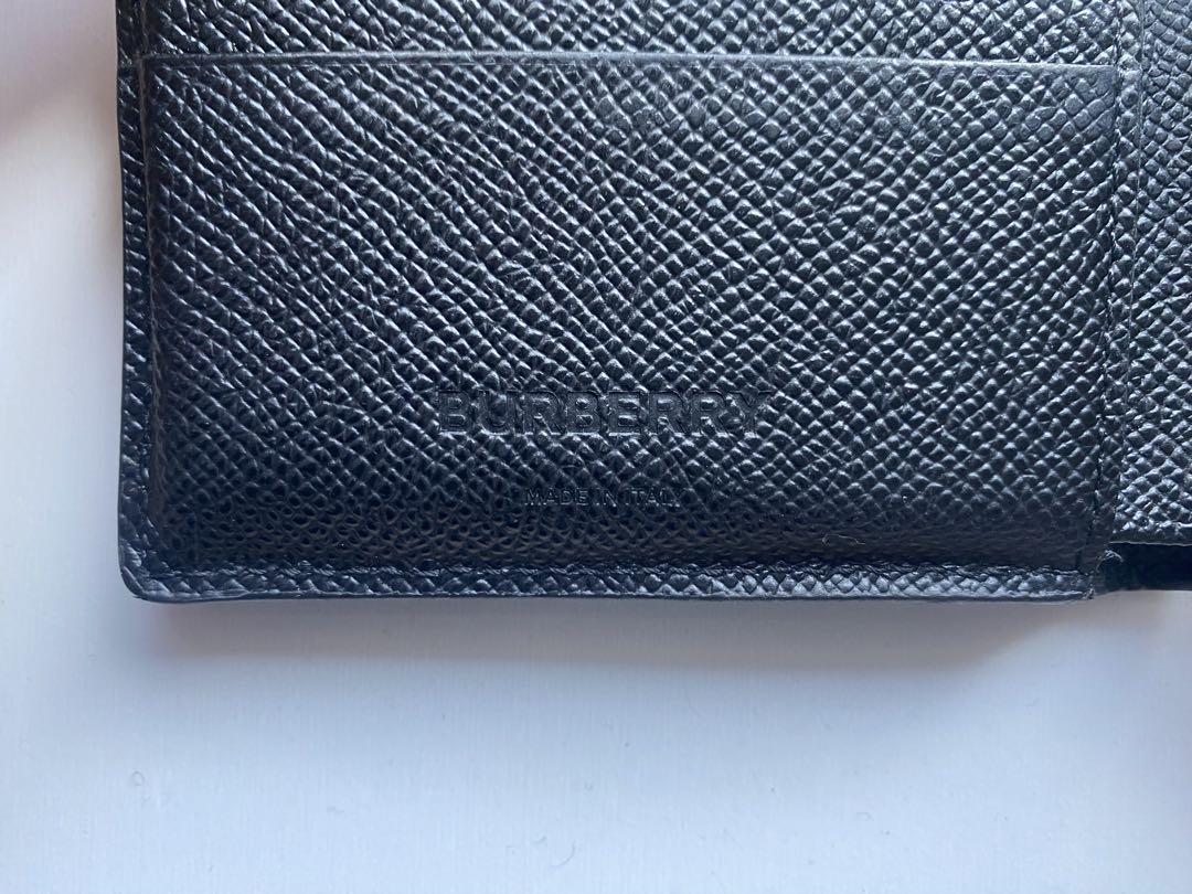 BURBERRY 二つ折り財布 ブラック レザー