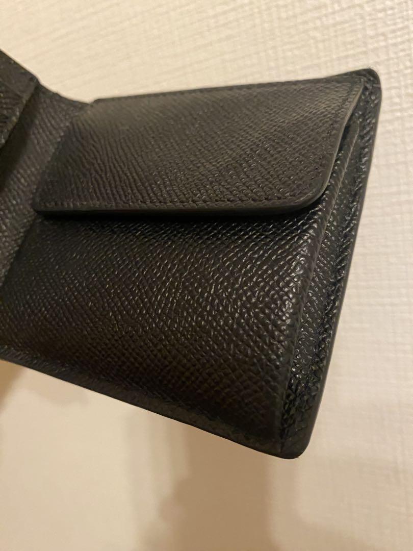 BURBERRY 二つ折り財布 ブラック レザー