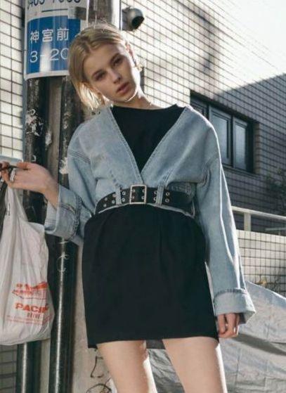 33%割引FREE SIZE日本初の Rever Denim Jacket / Blue デニム 良質トップ 新品❣️MUVEIL 刺繍 デニムジャケット Gジャン/デニムジャケット