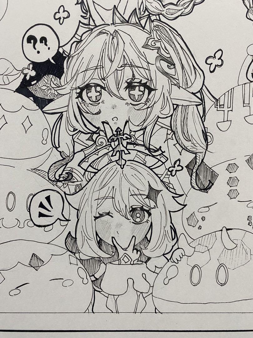手描きイラスト 原神