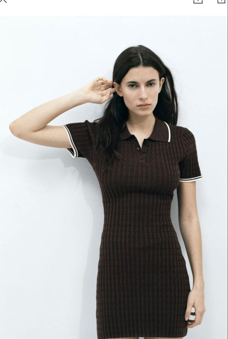 ZARA ケーブルニットミニワンピース　Le Sserafim ZARA ケーブルニットミニワンピース Le Sserafim - メルカリ