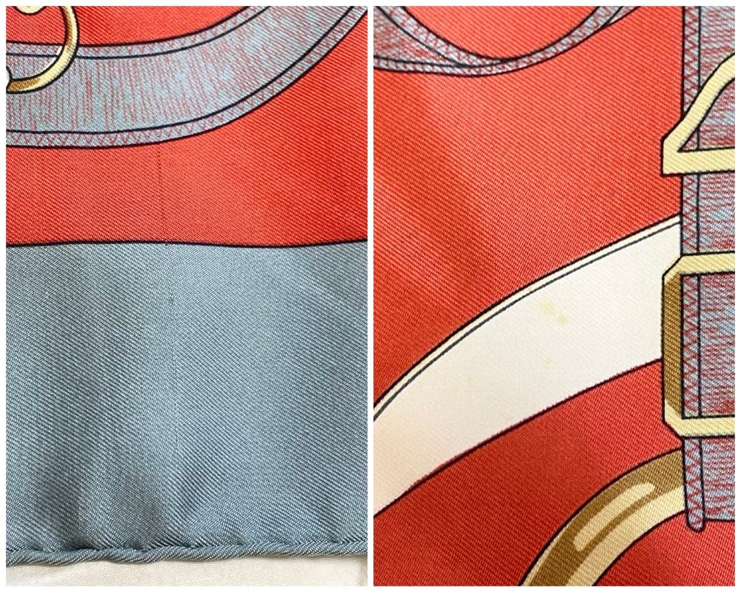 【早い者勝ち!】HERMES カレ90 黄金の拍車 エプロンドール レッド 【早い者勝ち!】HERMES カレ90 黄金の拍車 エプロンドール レッド