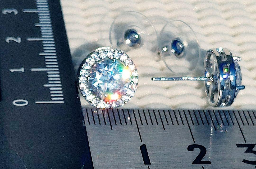 2ct モアサナイト 人工ダイヤモンド ピアス 18kゴールド ア509