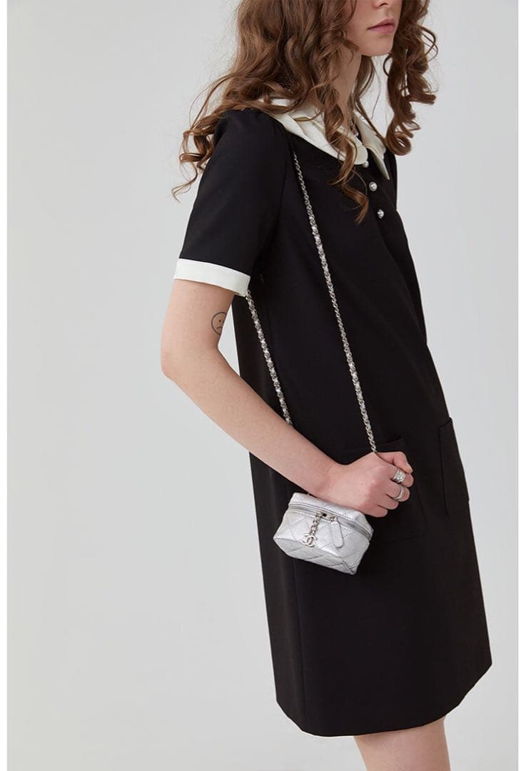 国内正規品】 2023 FANOSTUDIOS Petal Dress Neck ひざ丈ワンピース