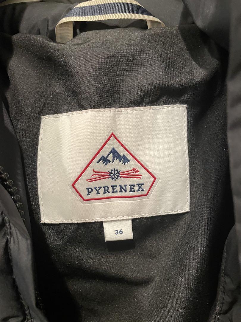 PYRENEX フード付きダウンジャケット 36 ネイビー レディース