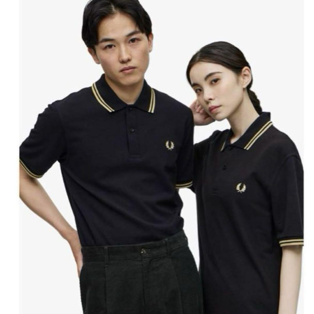 【大人気】フレッドペリー Fred perry G12 ポロシャツ 黒 金