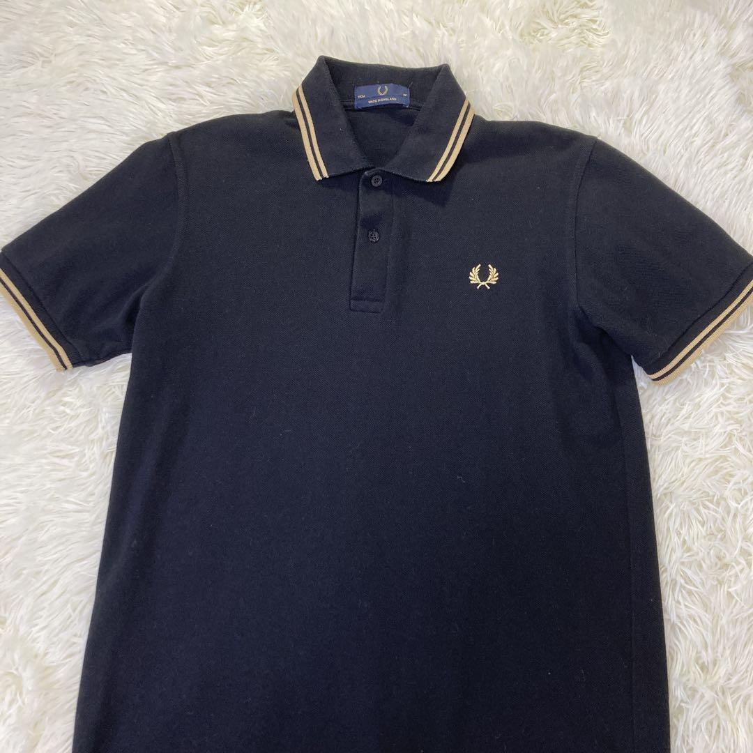 【大人気】フレッドペリー Fred perry G12 ポロシャツ 黒 金