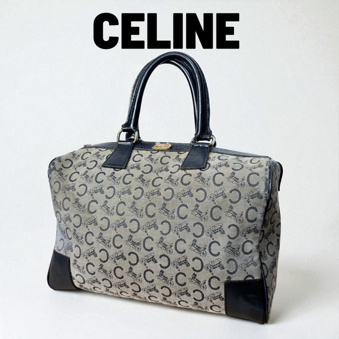 【CELINE】Cマカダム ボストンバッグ ハンドバッグ セリーヌ