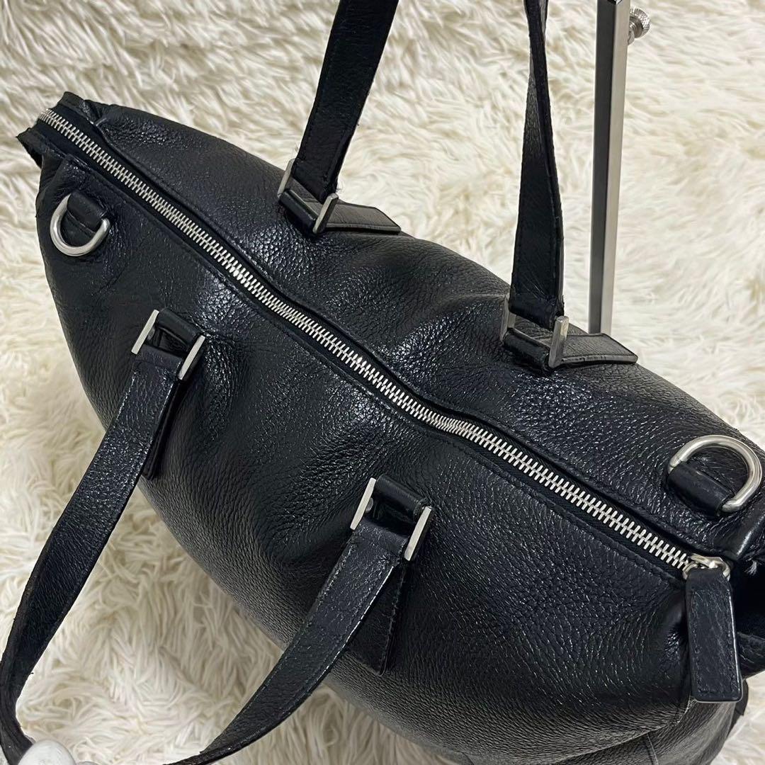 美品 ジルサンダー ロゴ型押し オールレザー トートバッグ ブラック 美品 ジルサンダー ロゴ型押し オールレザー トートバッグ ブラック